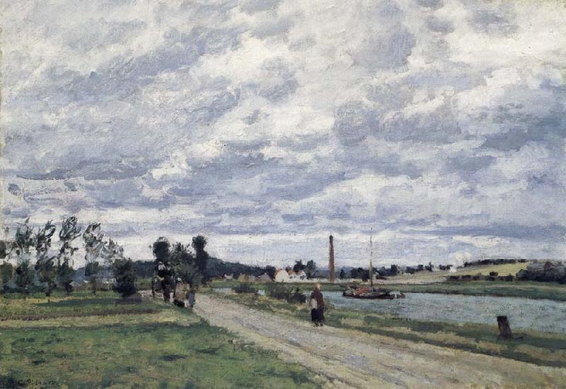 Camille Pissarro The banks of the Oise near Pontoise Bords de l-Oise pres de Pontoise Germany oil painting art